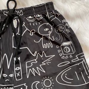 Shein • Doodle Athletic Swishy Pants